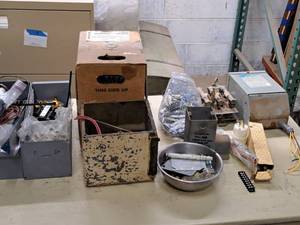 lot 112 image: Misc. Electrical Parts - Plugs, Sound & Security Cable 22GA, Boxes, Fuse Panel and more