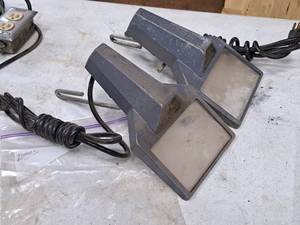 lot 127 image: Lot of (2) Baldor Lighted Eye Shield Work Lights