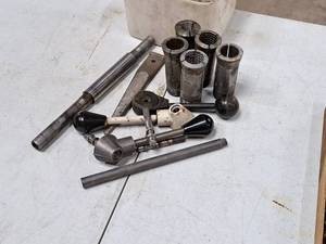 lot 130 image: Assorted Machining Parts - Collets, Handles