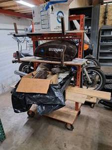 lot 147 image: Rolling Material Rack 35x22x65