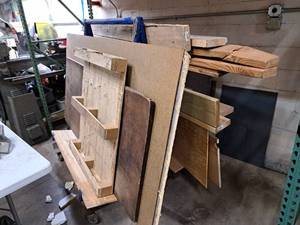 lot 148 image: Rolling Material Rack 49x46-12x65