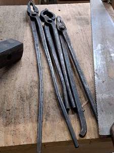 lot 182 image: Lot of (3) Metalworking Tongs