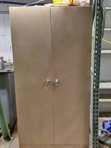 lot 221 image: Metal Storage Cabinet 2-door 36x19x72