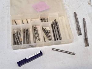 lot 158B image: Plastic Parts Organizer Case with Piloted C-Bore Bits