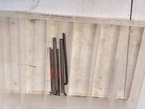lot 158C image: Plastic Parts Organizer Case with Small Lathe Boring Bars