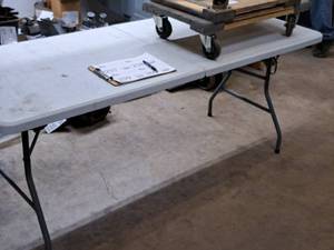 lot 249 image: Portable Folding Table w Handle