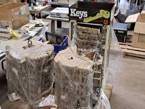lot 443 image: Lot of (1 Pallet) Ilco Key Cutter, Three Displays with Key Blanks