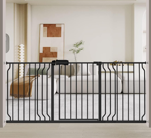 lot 113 image: Fairy Baby Extra Wide Baby Gate Black 67-71.5 Inch Wide
