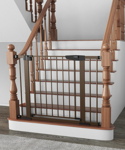 lot 121 image: Cumbor 29.7-40.6 Baby Gate for Stairs, Brown