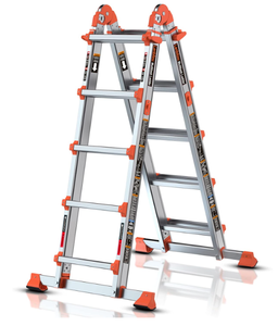 lot 127 image: LANBITOU Ladder, A Frame 5 Step Ladder Extension, 17 Ft