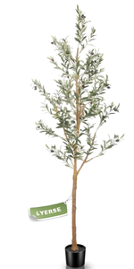 lot 142 image: LYERSE 7ft Artificial Olive Tree