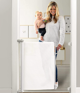 lot 143 image: Momcozy Retractable Baby Gate, 33 Tall, Extends up to 55 Wide