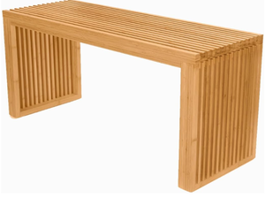 lot 146 image: APRTAT Bamboo Dining Bench,Indoor Storage Bench Wood 35.43L x 12.99W x 16.93H in