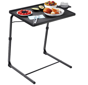 lot 224 image: Adjustable TV Tray Table - TV Dinner Tray on Bed & Sofa