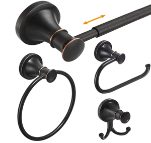 lot 234 image: Hoimpro Oil Rubbed Bronze 4-Piece Bathroom Bath Set