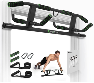 lot 243 image: KAKICLAY 2024 Upgrade Multi-Grip Pull Up Bar with Smart Larger Hooks Technology