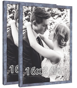 lot 246 image: 16x24 Rustic Blue Frame Set of 2
