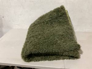 lot 397 image: Green Fur Rea Rug 24x33