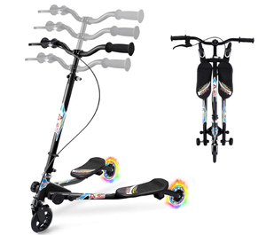 lot 419 image: AODI Swing Scooter for Kids, 3 Wheels Foldable