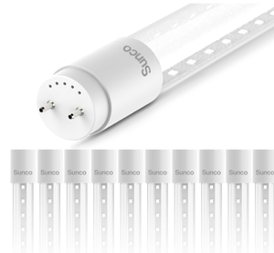 lot 423 image: Sunco 10 Pack T8 LED 4FT Tube Light Bulbs Ballast Bypass Fluorescent Replacement