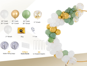 lot 435 image: Homcosan Round Backdrop Stand 7.2ft Metal Balloon Arch Stand with 137 pcs Balloons Set