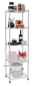 lot 446 image: ZHAZHADI 5 Tier Fixed Layer Spacing Storage Shelf