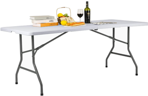 lot 511 image: ANJIONG Folding Table 6ft Portable Heavy Duty