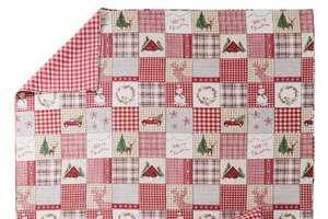 lot 513 image: Home For Christmas  Multicolor Holiday Patchwork Cotton FullQueen Quilt