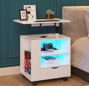 lot 63 image: HNEBC Auto LED Nightstand with 2 USB Charging Station