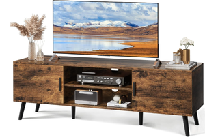 lot 71 image: SUPERJARE TV Stand for 55 Inch TV, Entertainment Center with Adjustable Shelf GRAY