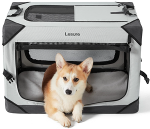 lot 448 image: Lesure Collapsible Dog Crate - Portable Dog Travel Crate Kennel for Medium Dog