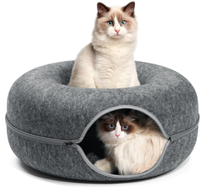 lot 450 image: Cat Tunnel Bed, FULUWT Cat Tunnel with Ventilated Window for Indoor Cats