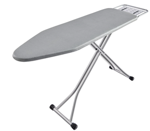 lot 459 image: BKTD Foldable Ironing Board with Heat Resistant Cover,  Sturdy Metal Frame (13 x 34 x 53 Inches) (Silver Gray)