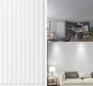 lot 461 image: Art3d 12 Pack 2ft x 4ft Drop Ceiling Tiles in White