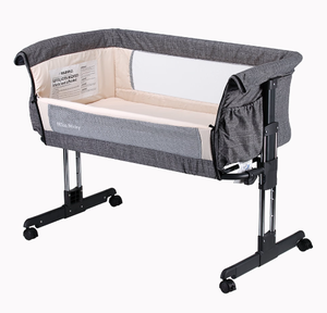 lot 468 image: Mika Micky Bedside Sleeper Easy Folding Portable Crib,Grey