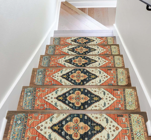 lot 495 image: OJIA Non-Slip Carpet Stair Treads for Wooden Steps Set of 15, 30X8
