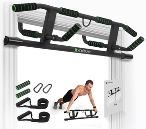 lot 553 image: KAKICLAY 2024 Upgrade Multi-Grip Pull Up Bar with Smart Larger Hooks Technology