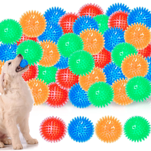 lot 565 image: Hanaive 36 Pcs Squeaky Balls for Dogs Squeaky Dog Toys Bulk 2.5 Inch Spiky Dog Chew Balls