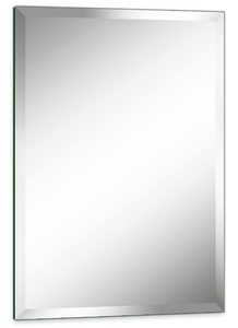 lot 579 image: UMZODO 16 x 24 Frameless Rectangle Wall Mirror with 1 inch Beveled Edge for Bathroom Vanity