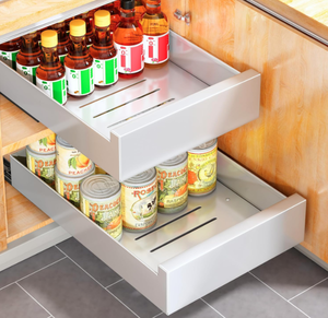 lot 582 image: Pull Out Cabinet Organizer Fixed With Adhesive Nano Film