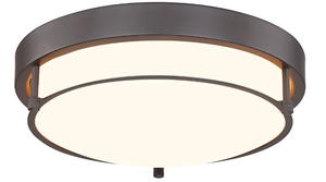 lot 584 image: Cargifak 12 inch Flush Mount Ceiling Light, 2-Light Close to Ceiling Light Fixtures with Oil Rubbed Bronze