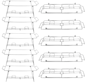 lot 596 image: 10 Pcs Buffet Stand Wire Racks Foldable Chafing Wire Rack for Dish Warmer Buffet Wire Frame