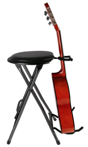 lot 598 image: Eastrock Guitar Stool Seat, Foldable Guitar Seat with Footrest High-Density Sponges Guitar Chair