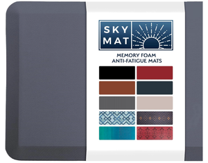 lot 599 image: Sky Solutions Anti Fatigue Floor Mat - 34 Thick Cushioned Kitchen Rug, Standing Desk Mat