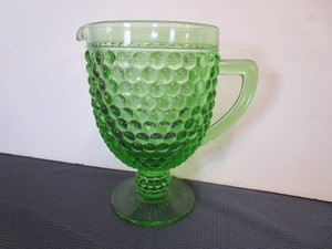lot 25 image: Green Beaded Pitcher