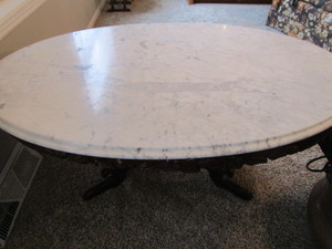 lot 6 image: Marble Top Coffee Table