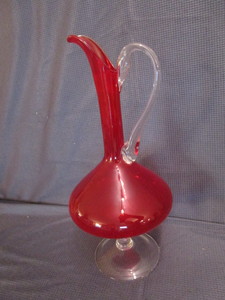 lot 39 image: Elegant Ewer, Blown Glass