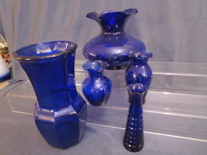 lot 62 image: Cobalt Vases