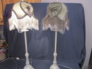 lot 66 image: Pair Stick Lamps