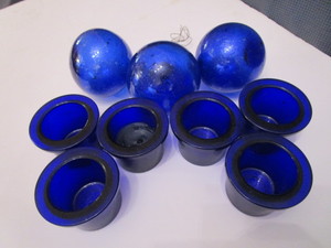 lot 67 image: Cobalt Balls & Votives